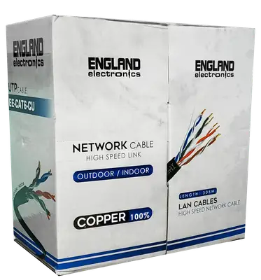 CABLE UTP CAT6, 23 AWG, 305 MTS, CU 100%, 4 PARES, BLACK JACKET, OUTDOOR