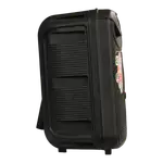CAJA AMPL. CON BATERIA 2X6 PULG., 55.000W PMOP, REPRODUCTOR ANALOGICO DIGITAL, ENTRAJA JACK 1/4, 3.5MM, BASS & TREBLE, LUZ LED RGB, INCLUYE UN MICROFONO - Miniatura 8