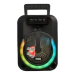 CAJA AMPLIFICADA CON BATERIA 6.5 PULG., 20.000W PMOP, REPRODUCTOR ANALOGICO DIGITAL, ENTRADA MIC 1/4, 3.5MM , EFECTO ECO, LUZ LED RGB, INCLUYE UN MICROFONO - Miniatura 1