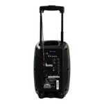 CAJA AMPLIFICADA CON BATERIA 8 PULG., 80.000W PMOP, ENTRAJA JACK 1/4, 3.5MM, EFECTO ECO, BASS TREBLE, LUZ LED RGB, INCLUYE UN MICROFONO VHF - Miniatura 11