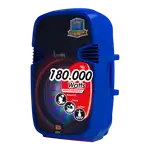 CAJA AMPLIFICADA 15 PULG. COLOR AZUL, 180.000W PMOP,  1 MIC 1/4 Y XLR, BASS & TREBLE, ENTRADA  XLR, RCA, SALIDA XLRS Y SPEAKON INCLUYE MICROFONO Y PEDESTAL - Miniatura 5