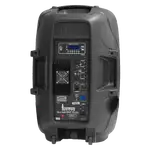 CAJA AMPLIFICADA 15 PULG., 180.000W PMOP,  1 MIC 1/4 Y XLR, BASS & TREBLE, ENTRADA  XLR, RCA, SALIDA XLRS Y SPEAKON INCLUYE MICROFONO Y PEDESTAL - Miniatura 3