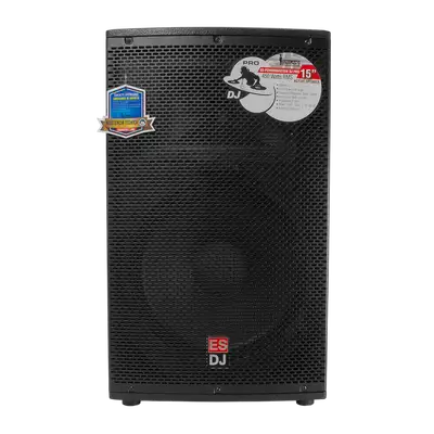 CAJA BI-AMPLIFICADA 15 PULG., DE MADERA, 400W RMS LF/100W RMS HF, BT, USB, SD, INCLUYE UN MICROFONO