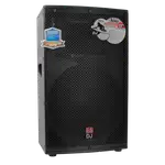 CAJA BI-AMPLIFICADA 15 PULG., DE MADERA, 400W RMS LF/100W RMS HF, BT, USB, SD, INCLUYE UN MICROFONO - Miniatura 5