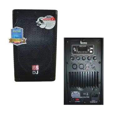 CAJA AMPLIFICADA 8 PULG., 100W RMS, 1 MIC XLR, BASS & TREBLE, ENTRADA DE LINEA 3.5, XLR, RCA, SALIDA XLR, INCLUYE MICROFONO