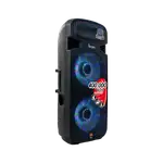CAJA AMPLIFICADA 2X15 PULG., 400.000W PMOP, 2 MIC 1/4 Y XLR, EQ 5 BANDAS, ENTRADA  XLR, RCA, SALIDA XLRS Y SPEAKON INCLUYE MICROFONO - Miniatura 4