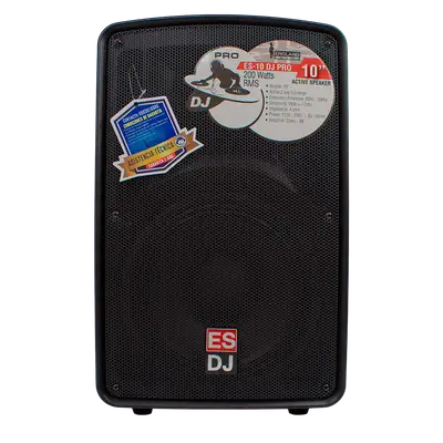 CAJA AMPLIFICADA 10 PULG., 200W RMS, 1 MIC 1/4 Y XLR, BASS & TREBLE, ENTRADA DE LINEA 3.5, XLR, RCA, SALIDA XLRS