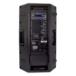 CAJA AMPLIFICADA 15 PULG., 350W RMS, 1 MIC 1/4 Y XLR, BASS & TREBLE, ENTRADA  XLR, RCA, SALIDA XLRS Y SPEAKON INCLUYE MICROFONO - Miniatura 2