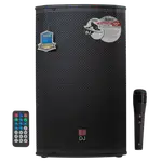 CAJA BI-AMPLIFICADA 15 PULG., DE MADERA 550W RMS LF/100W RMS HF, BT, USB, SD - Miniatura 3