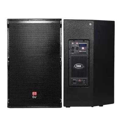 CAJA AMPLIFICADA 15 PULG. MADERA, 2600W RMS, 2 ENTRADAS JACK COMBO, SALIDA XLR, DSP, CLASE D