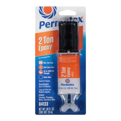 PEGAMENTO EPOXY IMPERMEABLE, TRANSPARENTE, 2 TONELADAS, 1 ONZA