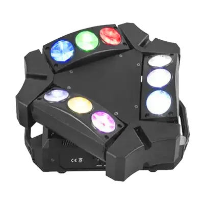 LUZ MINI SPIDER LED, RGBW, 9LEDX3W, DMX512