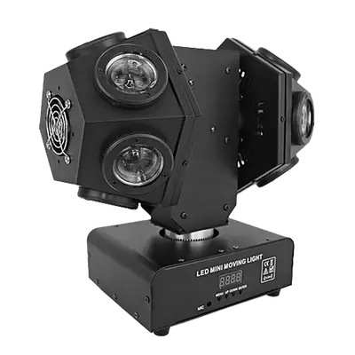 LUZ ROBOTICA DE DOBLE CABEZAL, RGBW, 10LEDX12W, DMX-512