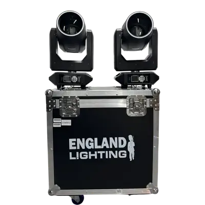 LUZ ROBOTICA 2 EN 1 CON CASE, 295W, 14 COLORES + 1 LUZ BLANCA, 13 PATRONES + 1 LUZ BLANCA, EJE X 540° EJE Y 270°, EFECTO NIEBLA Y ARCOIRIS DMX-512