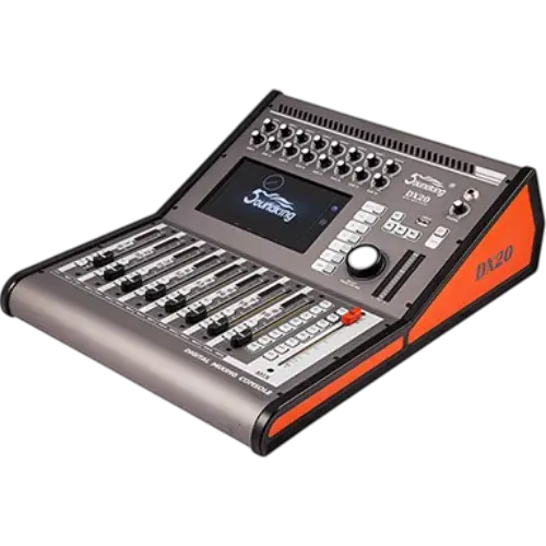 CONSOLA DIGITAL, 20 CANALES, 12 MONO/2 ESTEREO,XLR-1/4x16 INTERFAZ USB Y LAN, BT, MP3, PANTALLA TOUCH - Imagen 1