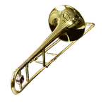 TROMBON TENOR DE VARA, ACABADO DORADO LAQUEADO, INCLUYE BOQUILLA Y ESTUCHE - Miniatura 1