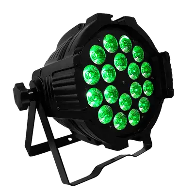 LUZ TACHO LED, RGBWA/UV, 18LEDX10W, DMX-512, 8/9CH