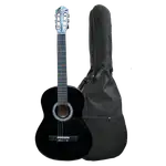 GUITARRA ELECTROCLASICA 39", COLOR NEGRO, INCLUYE  BOLSO, SET DE CUERDAS, CAPO TRASTE, AFINADOR, CORREA, VITELA Y ENRROLLADOR DE CUERDAS - Miniatura 1