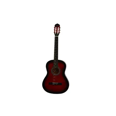 GUITARRA ELECTROCLASICA 39", COLOR ROJO, INCLUYE BOLSO, SET DE CUERDAS, CORREA, AFINADOR, CABLE CON CONECTORES