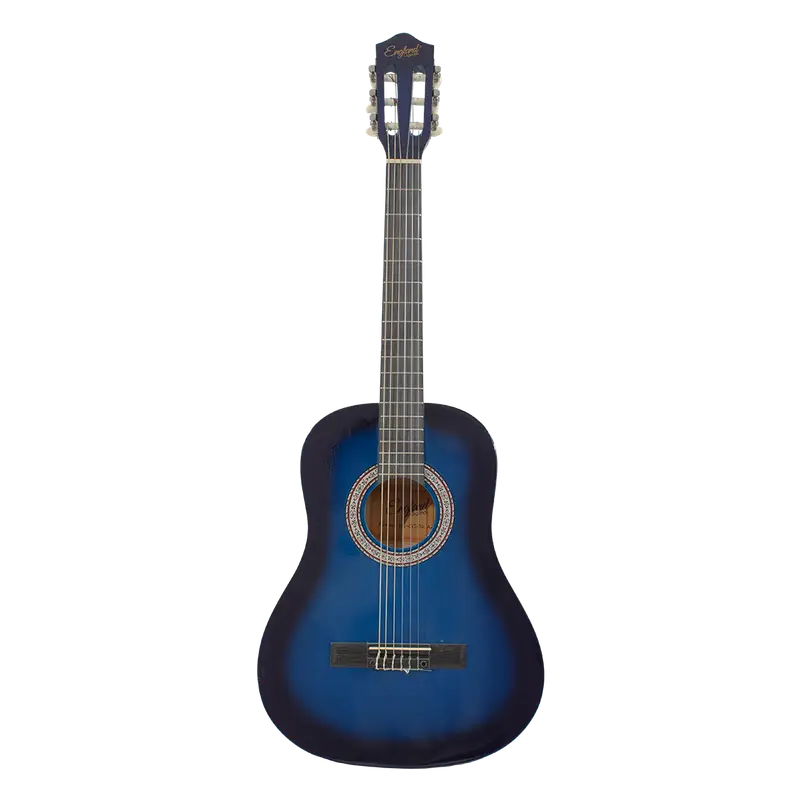 GUITARRA CLASICA 39" COLOR AZUL, INCLUYE BOLSO, UN JUEGO DE CUERDAS DE REPUESTO, AFINADOR, CORREA - Imagen 1