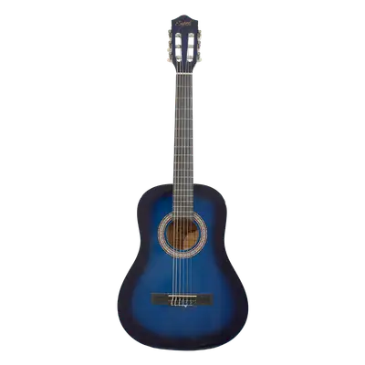 GUITARRA CLASICA 39" COLOR AZUL, INCLUYE BOLSO, UN JUEGO DE CUERDAS DE REPUESTO, AFINADOR, CORREA