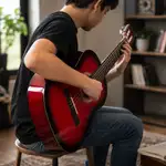 GUITARRA CLASICA 39", COLOR ROJO, INCLUYE BOLSO Y CUERDAS DE RESPUESTO - Miniatura 3