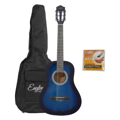 GUITARRA CLASICA 36", COLOR AZUL, INCLUYE BOLSO Y CUERDAS DE RESPUESTO