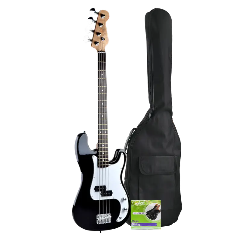 BAJO ELECTRICO 4 CUERDAS, TIPO PRECISION BASS COLOR NEGRO, INCLUYE BOLSO, CUERDAS DE REPUESTO - Imagen 1