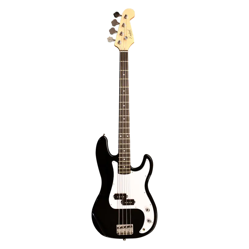 BAJO ELECTRICO 4 CUERDAS, TIPO PRECISION BASS COLOR NEGRO, INCLUYE BOLSO, CUERDAS DE REPUESTO, CABLE, CORREA, AFINADOR, SOPORTE - Imagen 1