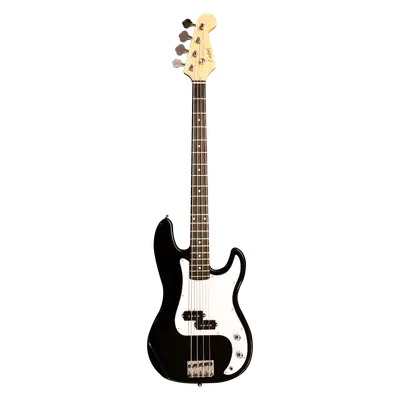 BAJO ELECTRICO 4 CUERDAS, TIPO PRECISION BASS COLOR NEGRO, INCLUYE BOLSO, CUERDAS DE REPUESTO, CABLE, CORREA, AFINADOR, SOPORTE