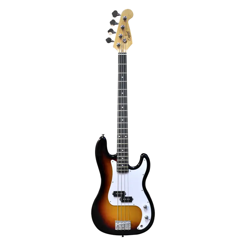 BAJO ELECTRICO 4 CUERDAS, TIPO PRECISION BASS COLOR AMARILLO, INCLUYE BOLSO, CUERDAS DE REPUESTO, CABLE, CORREA, AFINADOR, SOPORTE - Imagen 1