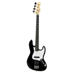 BAJO ELECTRICO 4 CUERDAS TIPO JAZZ BASS COLOR NEGRO, INCLUYE BOLSO, CUERDAS DE REPUESTO, CABLE, CORREA, FINADOR Y SOPORTE - Miniatura 1