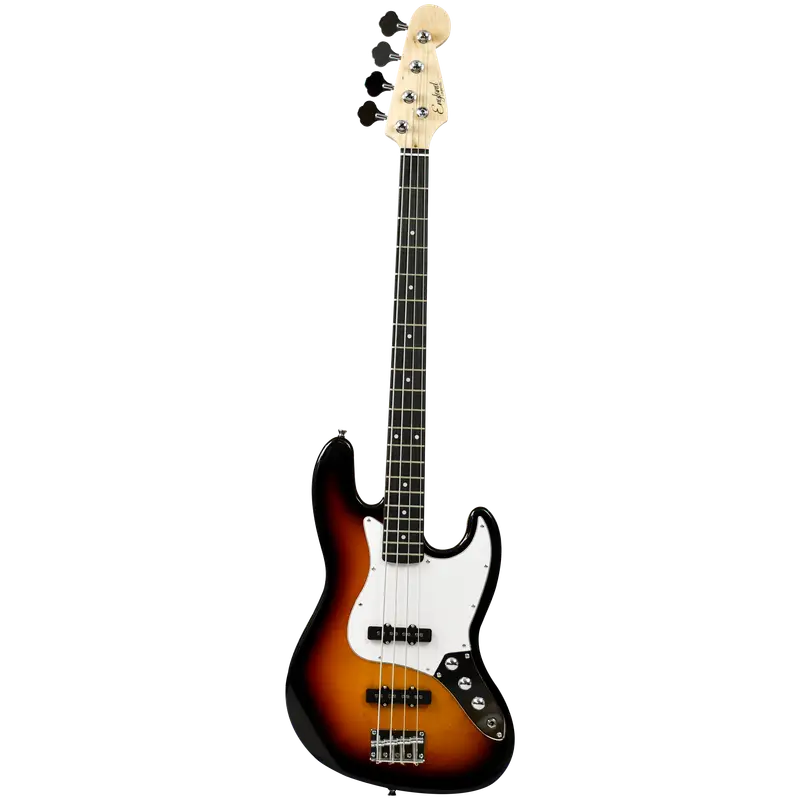 BAJO ELECTRICO 4 CUERDAS TIPO JAZZ BASS COLOR AMARILLO, INCLUYE BOLSO, CUERDAS DE REPUESTO, CABLE, CORREA, FINADOR Y SOPORTE - Imagen 1