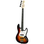 BAJO ELECTRICO 4 CUERDAS TIPO JAZZ BASS COLOR AMARILLO, INCLUYE BOLSO, CUERDAS DE REPUESTO, CABLE, CORREA, FINADOR Y SOPORTE - Miniatura 1