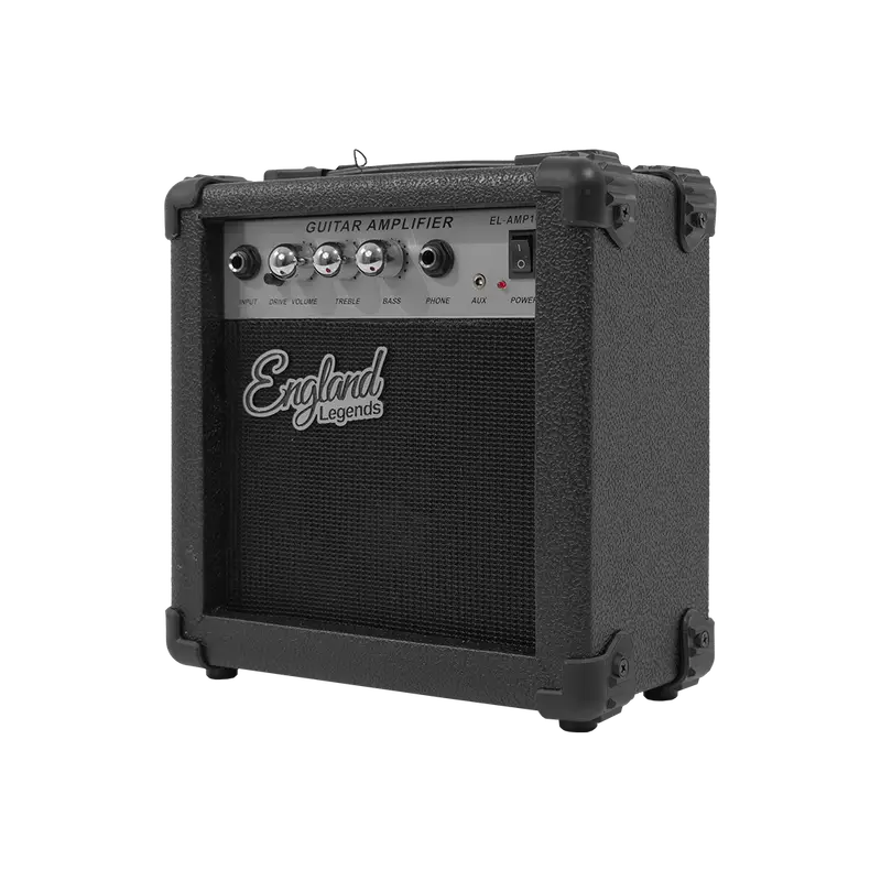 AMPLIFICADOR PARA GUITARRA ELECTRICA DE 10W, EQ BASS Y TREBLE, EFECTO DE DRIVE, ENTRADA JACK 6.3 MM, ENTRADA DE AUDIFONOS - Imagen 1