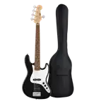 BAJO ELECTRICO 5 CUERDAS TIPO JAZZ BASS COLOR AMARILLO, INCLUYE BOLSO, CUERDAS DE REPUESTO, CABLE, CORREA, FINADOR Y SOPORTE - Miniatura 2