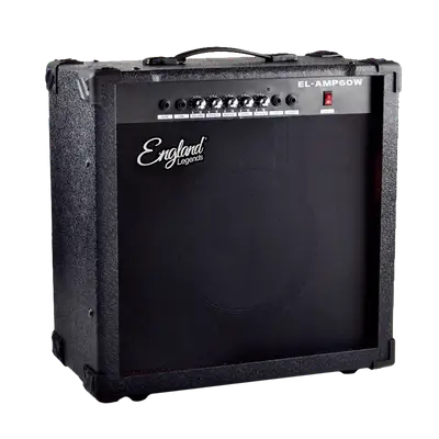 AMPLIFICADOR PARA GUITARRA ELECTRICA DE 60W, EQ BASS, MEDIO Y TREBLE, 2 ENTRADAS JACK 6.3 MM, ENTRADA AUX Y AUDIFONOS