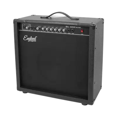 AMPLIFICADOR PARA BAJO ELECTRICO DE 40W, EQ BASS Y TREBLE, 2 ENTRADAS JACK 6.3 MM, ENTRADA AUX RCA Y AUDIFONOS