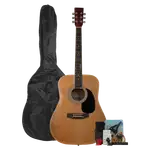 GUITARRA ACUSTCA COLOR NATURAL, ESCALA 41", INCLUYE  BOLSO, JUEGO DE CUERDAS DE REPUESTO, CAPO TRASTE, AFINADOR, CORREA, VITELA Y ENRROLLADOR DE CUERDAS - Miniatura 1