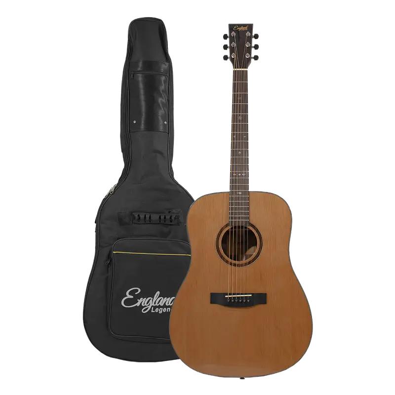 GUITARRA ELECTROACUSTICA 41" COLOR NATURAL, TAPA Y FONDO ABETO MACIZO, LATERALES EBANO - Imagen 1