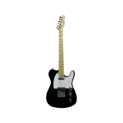 COMBO DE GUITARRA ELECTRICA TIPO TELECASTER COLOR NEGRO, INCLUYE AMPLIFICADOR DE 10W, BOLSO, CUERDAS DE RESPUESTO,CABLE CON CONECTORES, CORREA, AFINADOR, SOPORTE
