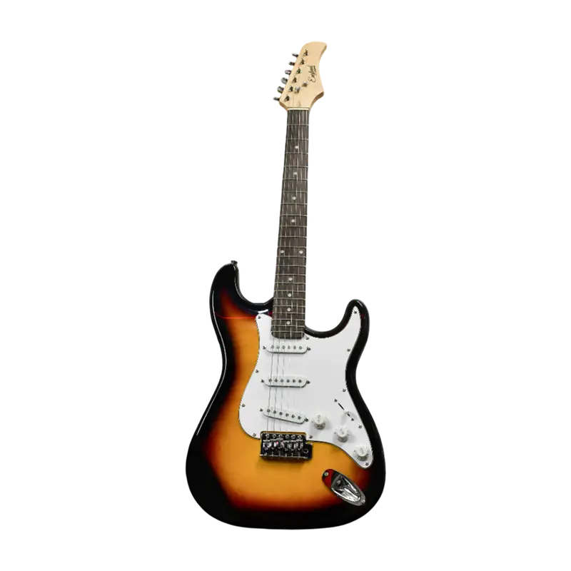 COMBO DE GUITARRA ELECTRICA TIPO TELECASTER COLOR AMARILLO, INCLUYE AMPLIFICADOR DE 10W, BOLSO, CUERDAS DE RESPUESTO,CABLE CON CONECTORES, CORREA, AFINADOR, SOPORTE - Imagen 1