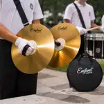 SET DE DOS PLATILLOS PARA BANDA DE GUERRA 14", 1MM DE ESPESOR, ALEACION BRASS, INCLUYE BOLSO DE 14". DE POLIPROPILENO COLOR NEGRO - Miniatura 2