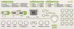 MINI TECL, 32 T, 100 TIMB, 50 RITM, 10 CANC, PANT LCD,  COLOR BLANCO / VERDE - Miniatura 1