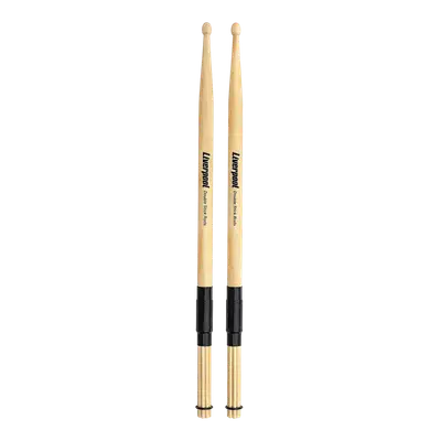 BAQUETA RODS DE DOBLE USO, ESCOBILLA DE MADERA BAMBOO Y PUNTA DE MADERA, 420MM