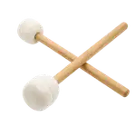 PAR DE MAZOS PARA BOMBO DE BANDA DE GUERRA, 12.5" DE LARGO, 2.75" DE FELPA - Miniatura 1