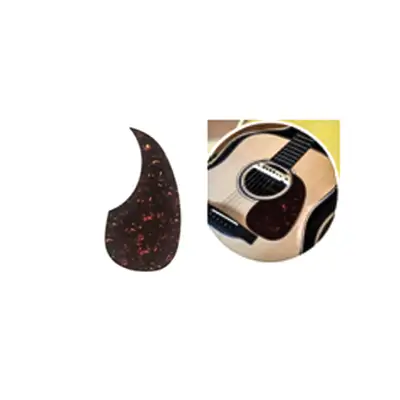 GOLPEADOR EN FORMA DE GOTA PARA GUITARRAS ACUSTICAS O ELECTROACUSTICAS, COLOR ROJO ANACARADO, MATERIAL NYLON ADHESIVO