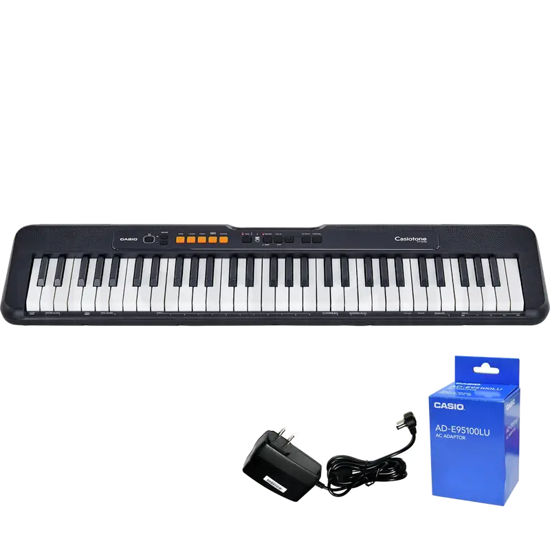 TECL 61 T, 122 TIMB, 61 RITM, POLIFONIA 32, USB A HOST, INCL ADAPT DE CORRIENTE, COLOR NEGRO - Imagen 1