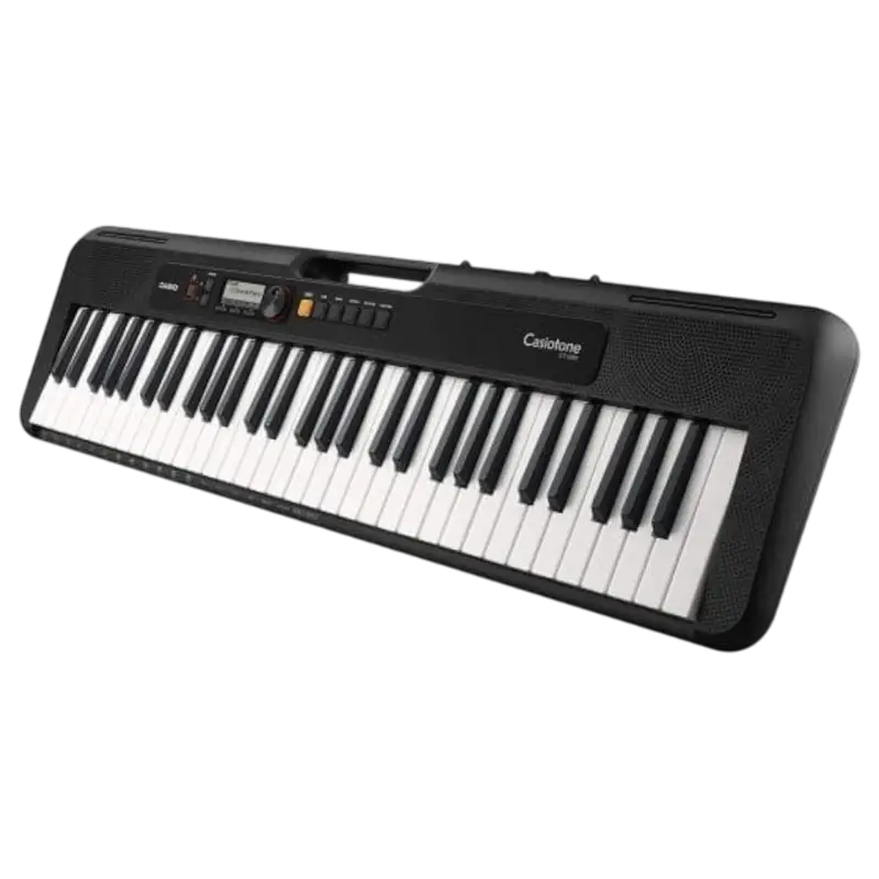 TECL 61 T, 400 TIMB, 77 RITM, POLIFONIA 32, CONEC APP, USB A HOST,PANT LCD, COLOR NEGRO - Imagen 1