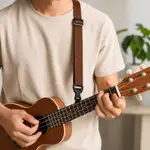 CORREA PARA UKELELE, LONGITUD MAXIMA 55.88CM, POLIPROPILENO COLOR CAFÉ - Miniatura 2